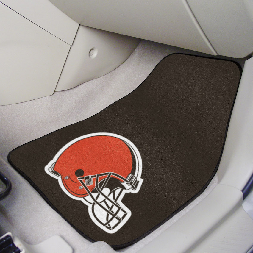 Cleveland Browns Car Floor Mats 18 x 27 Carpeted-Pair