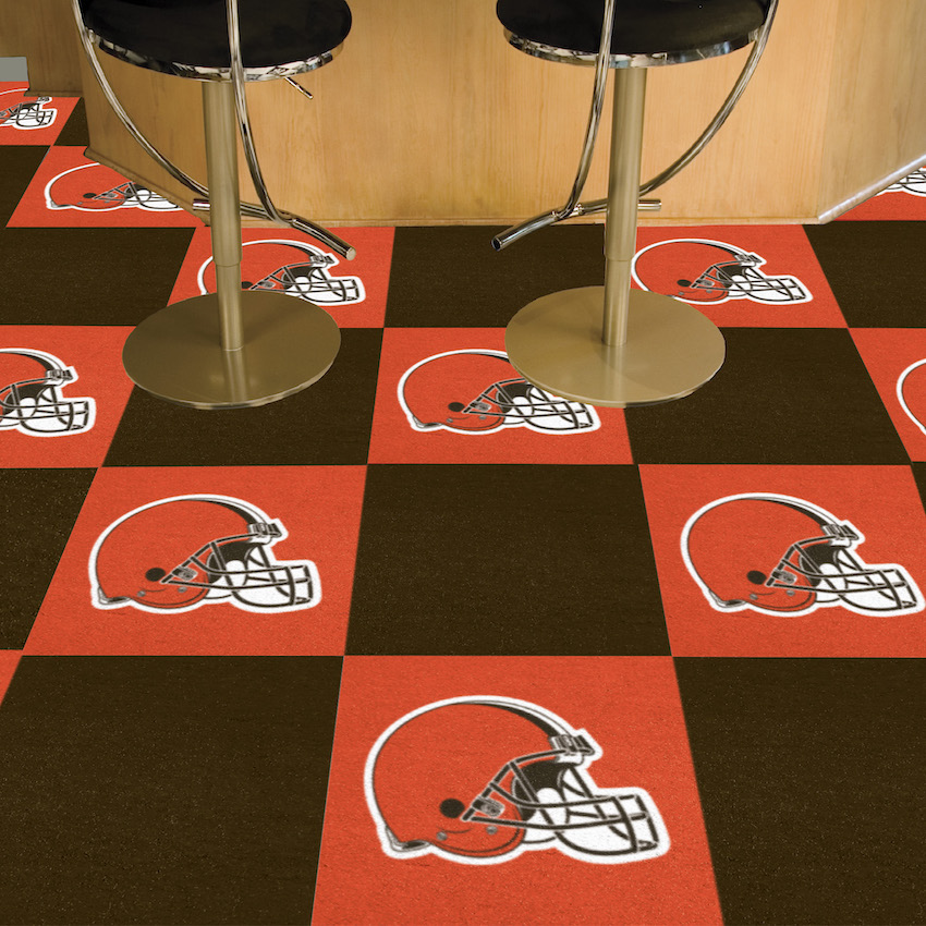 Cleveland Browns Carpet Tiles 18x18 in.