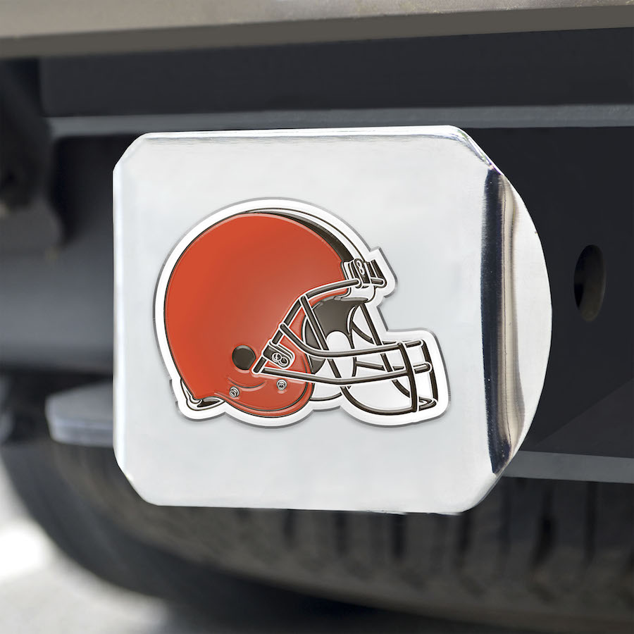 Cleveland Browns Color Chrome Trailer Hitch Cover