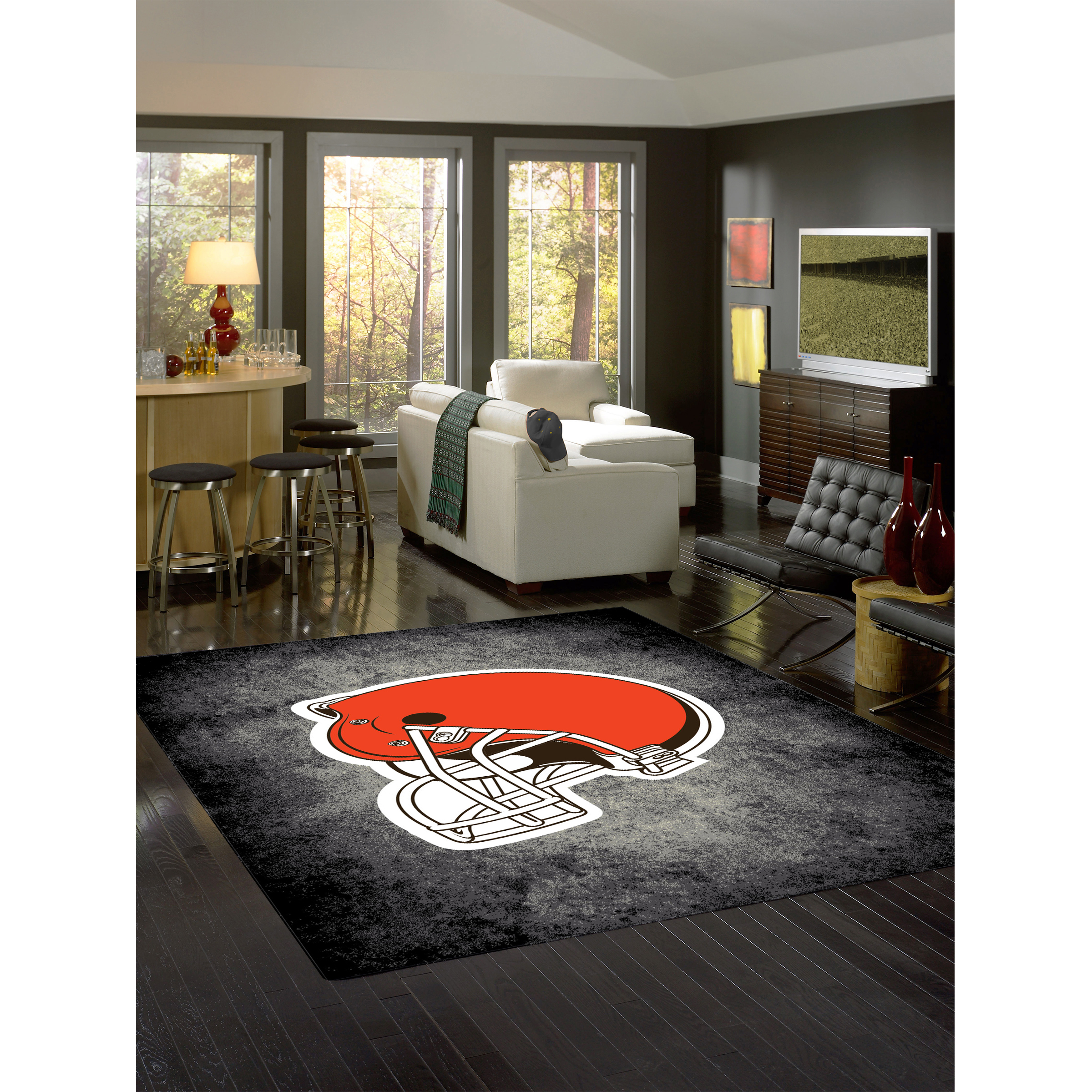 Cleveland Browns 4 X 6 DISTRESSED Rug