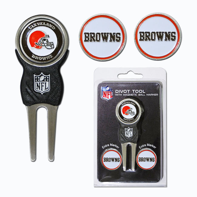 Cleveland Browns 3 Marker Signature Divot Tool Pack