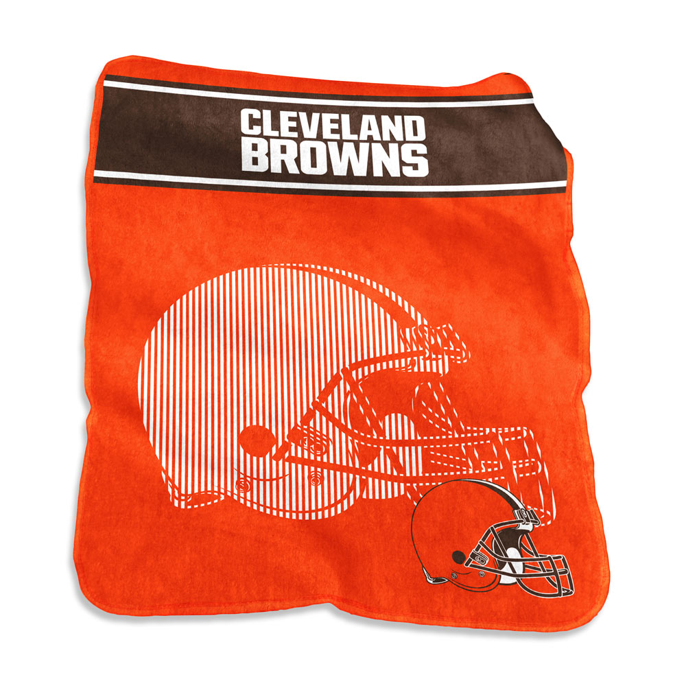 Cleveland Browns LARGE Logo Raschel Blanket