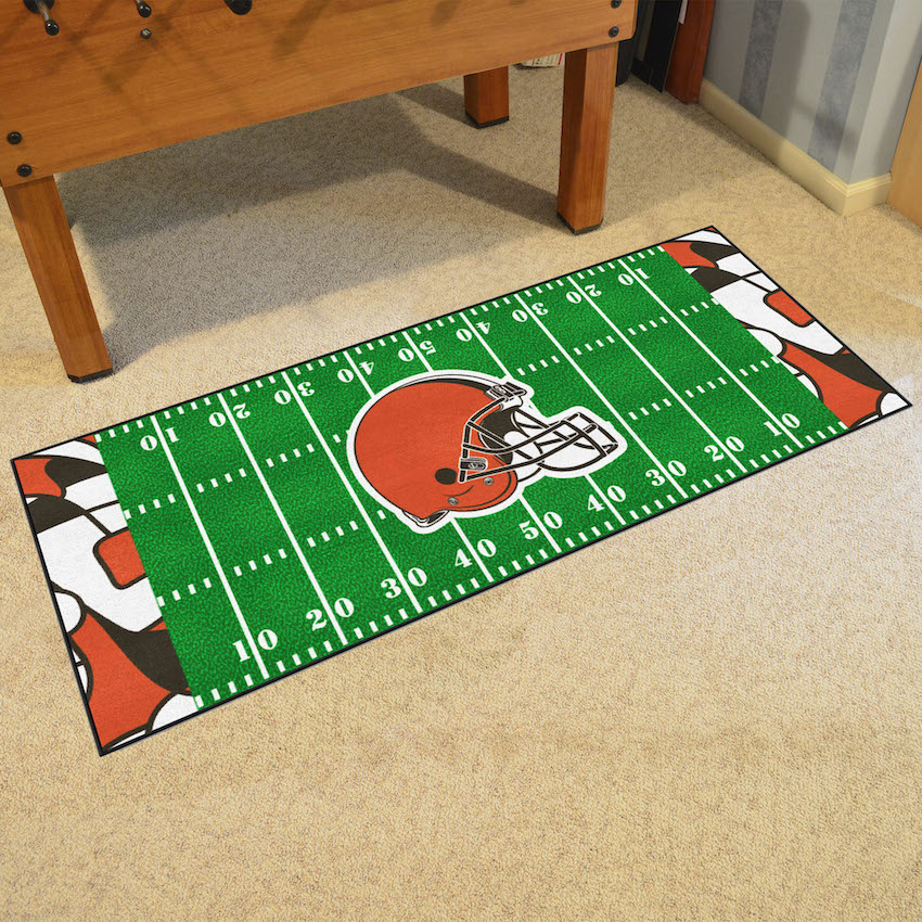 Cleveland Browns 30 x 72 Quick Snap Football Field Carpet Runner