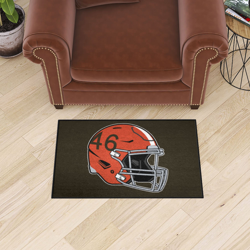 Cleveland Browns 20 x 30 STARTER Floor Mat - Throwback Helmet