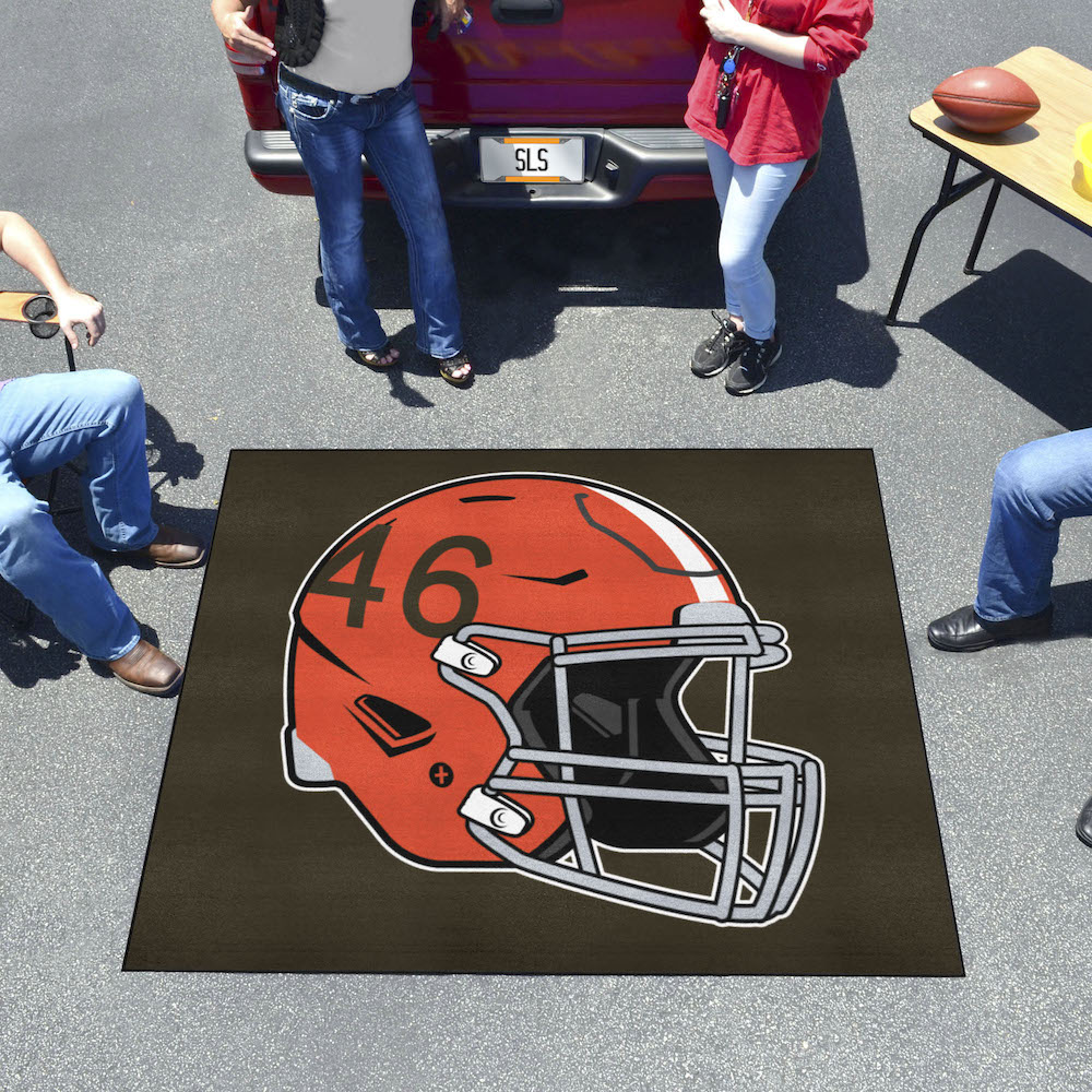 Cleveland Browns TAILGATER 60 x 72 Rug - Throwback Helmet