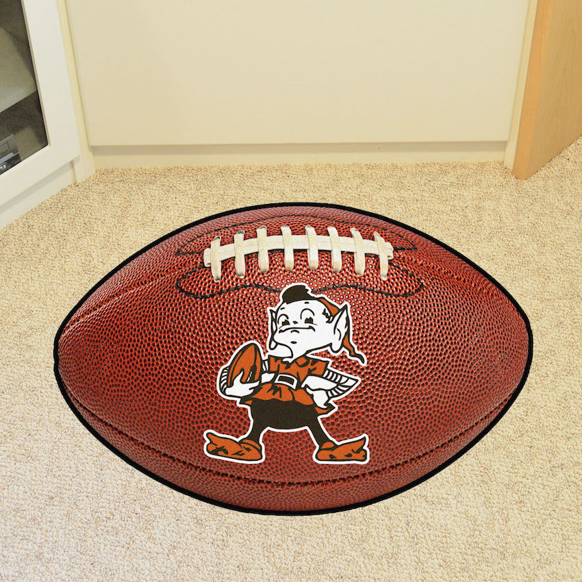 Cleveland Browns Vintage 22 x 35 Football Mat Throwback Logo