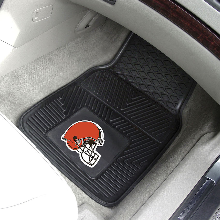 Cleveland Browns Car Floor Mats 18 x 27 Heavy Duty Vinyl Pair