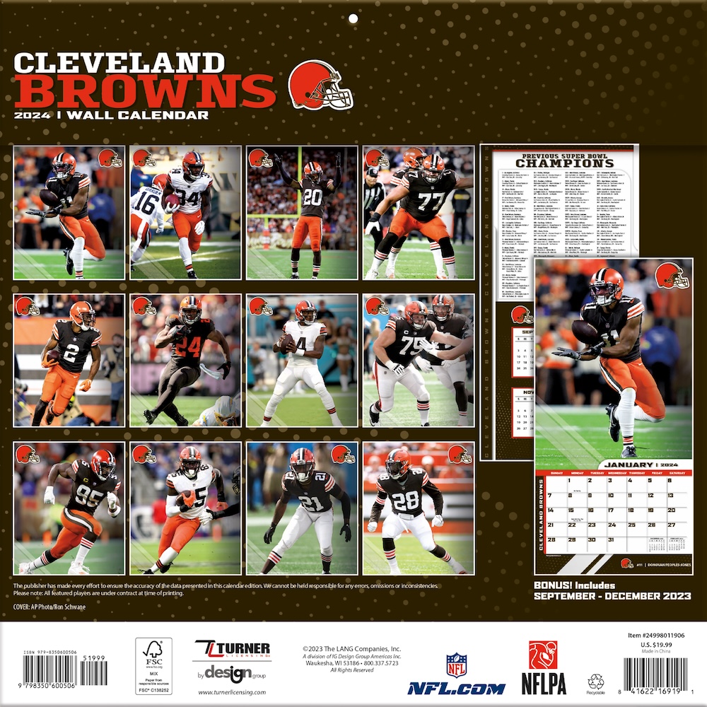 Cleveland Browns 2019 NFL Mini Wall Calendar - Buy at KHC 