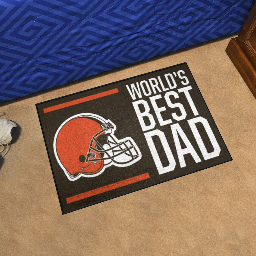 Cleveland Browns 20 x 30 WORLDS BEST DAD Floor Mat