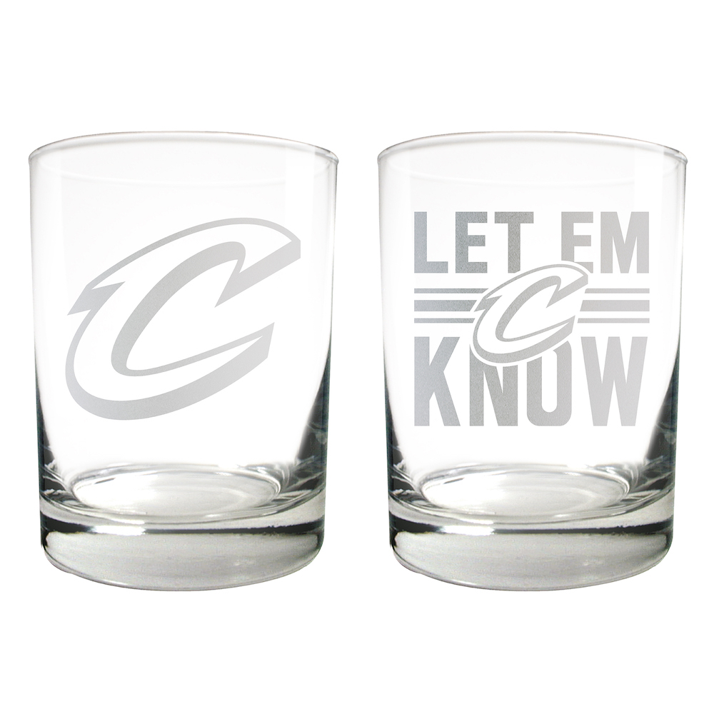 Cleveland Cavaliers 2pc Rocks Glass Set