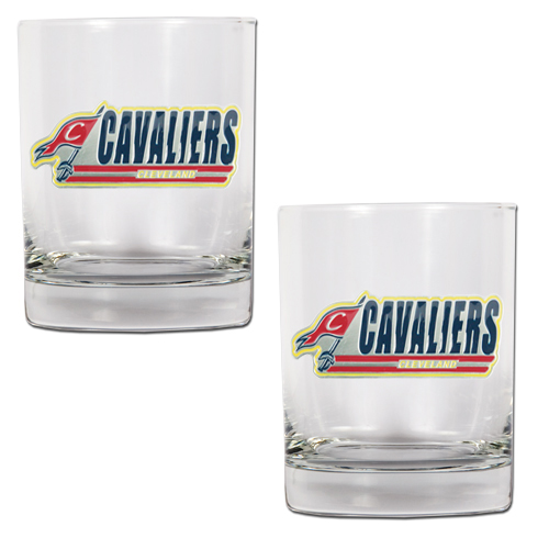 Cleveland Cavaliers NBA Logo 2pc Rocks Glass Set