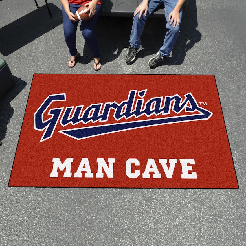 Cleveland Guardians ALT LOGO UTILI-MAT 60 x 96 MAN CAVE Rug