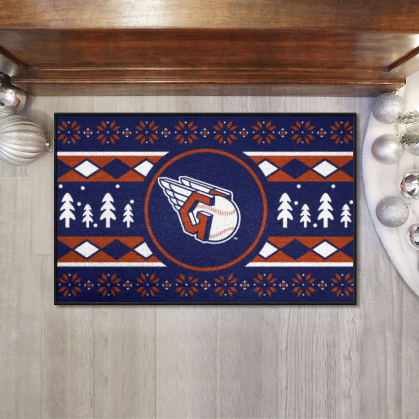 Cleveland Guardians Holiday Sweater Themed 20 x 30 STARTER Floor Mat