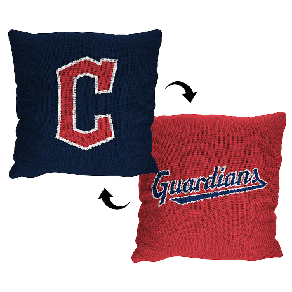 Cleveland Guardians Double Sided INVERT Woven Pillow