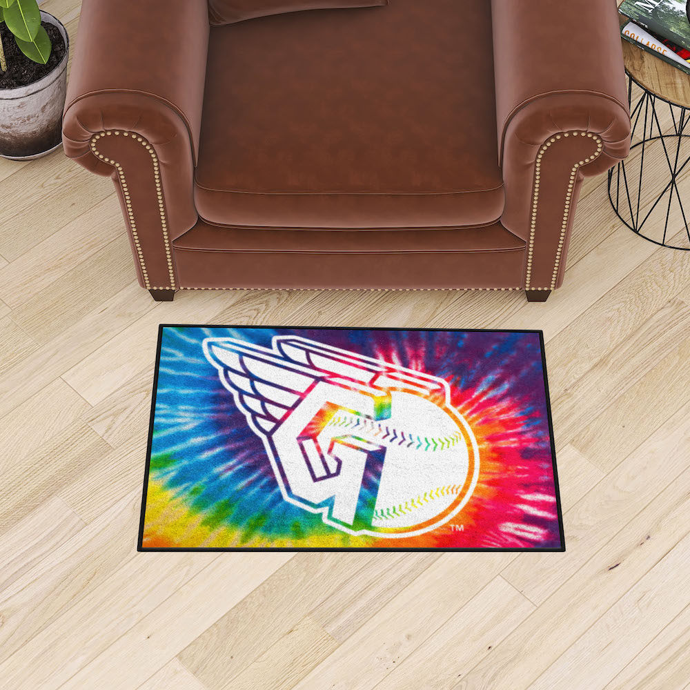 Cleveland Guardians TIE-DIE 20 x 30 Starter Floor Mat