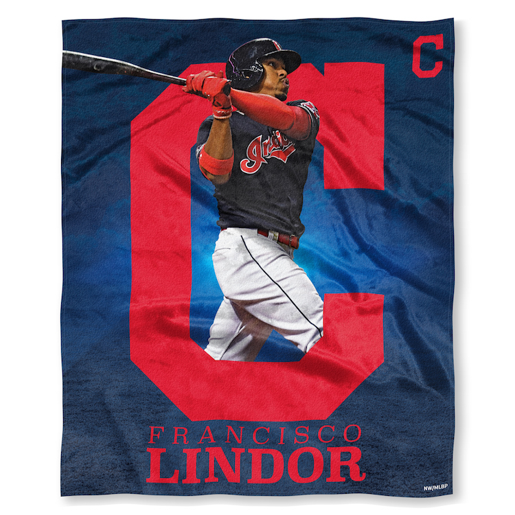 Cleveland Indians Francisco Lindor Silk Touch Throw Blanket 50 x 60