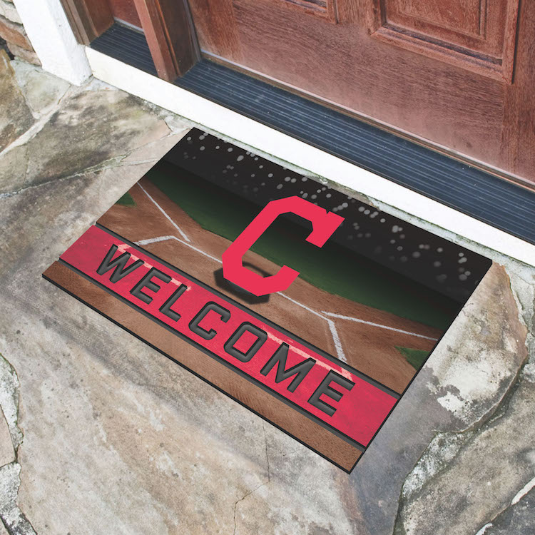 Cleveland Indians Recycled Crumb Rubber Door Mat