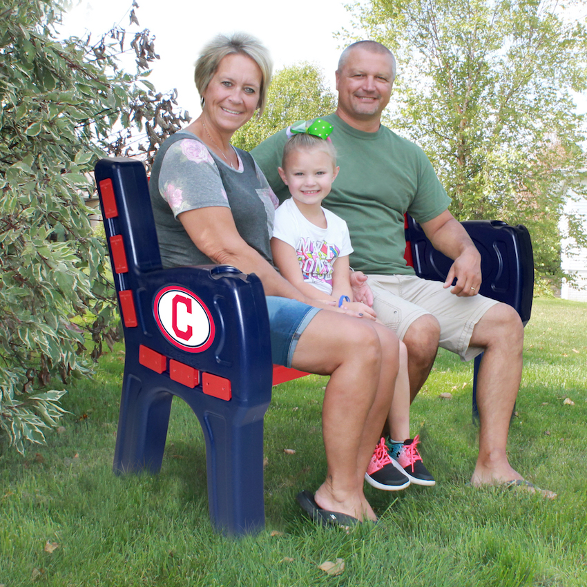 Cleveland Indians Park Bench