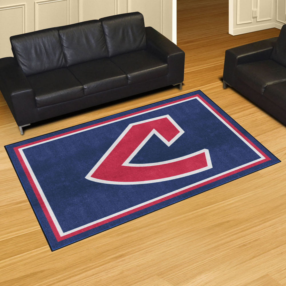 Cleveland Indians MLBCC Vintage 5x8 Area Rug Throwback Logo