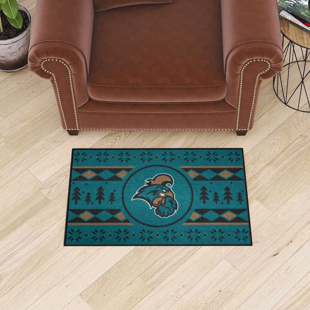 Coastal Carolina Chanticleers HOLIDAY SWEATER 20 x 30 STARTER Floor Mat