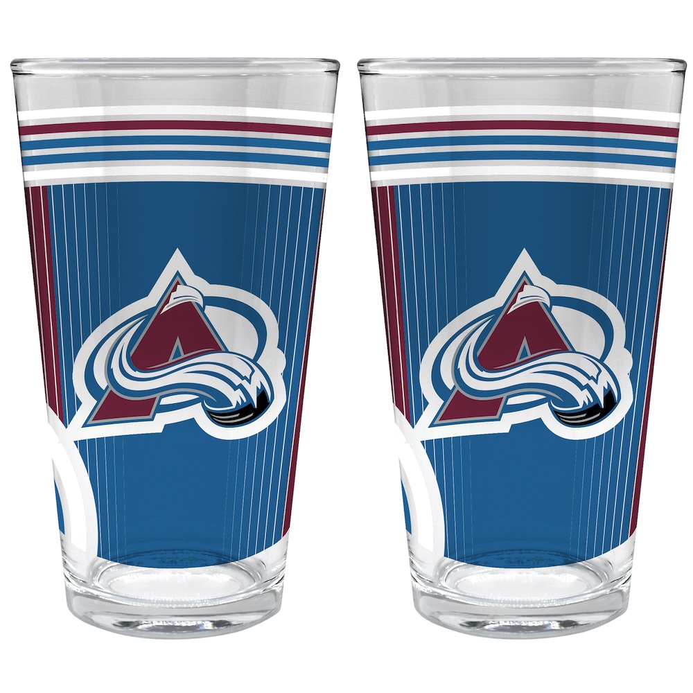 Colorado Avalanche COOL VIBES 2 pc Pint Glass Set