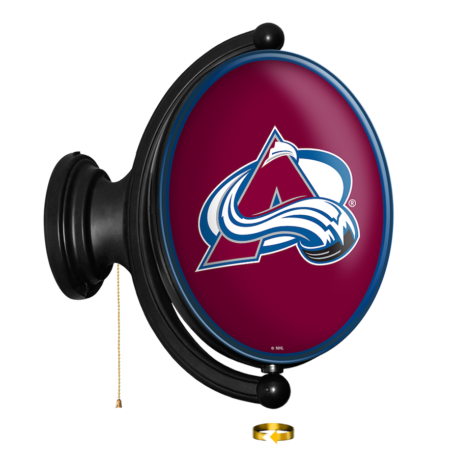 Colorado Avalanche LED Rotating Wall Sign ~ OVAL