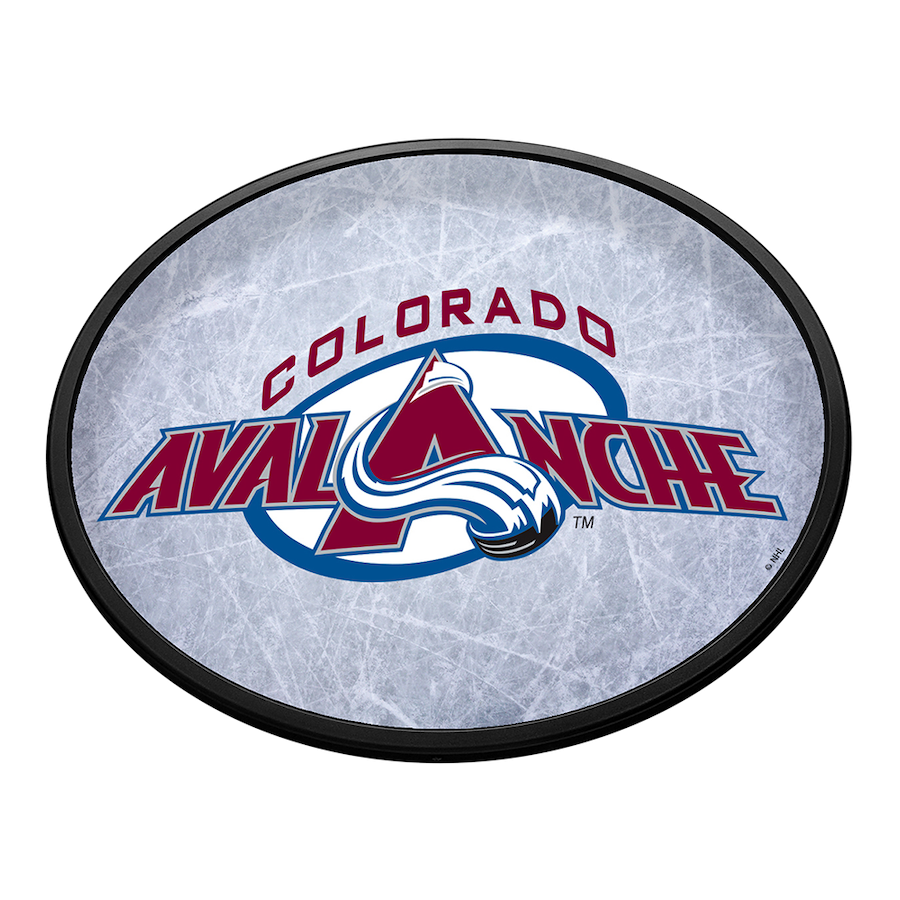 Colorado Avalanche Slimline Oval LED Wall Sign ~ ICE RINK