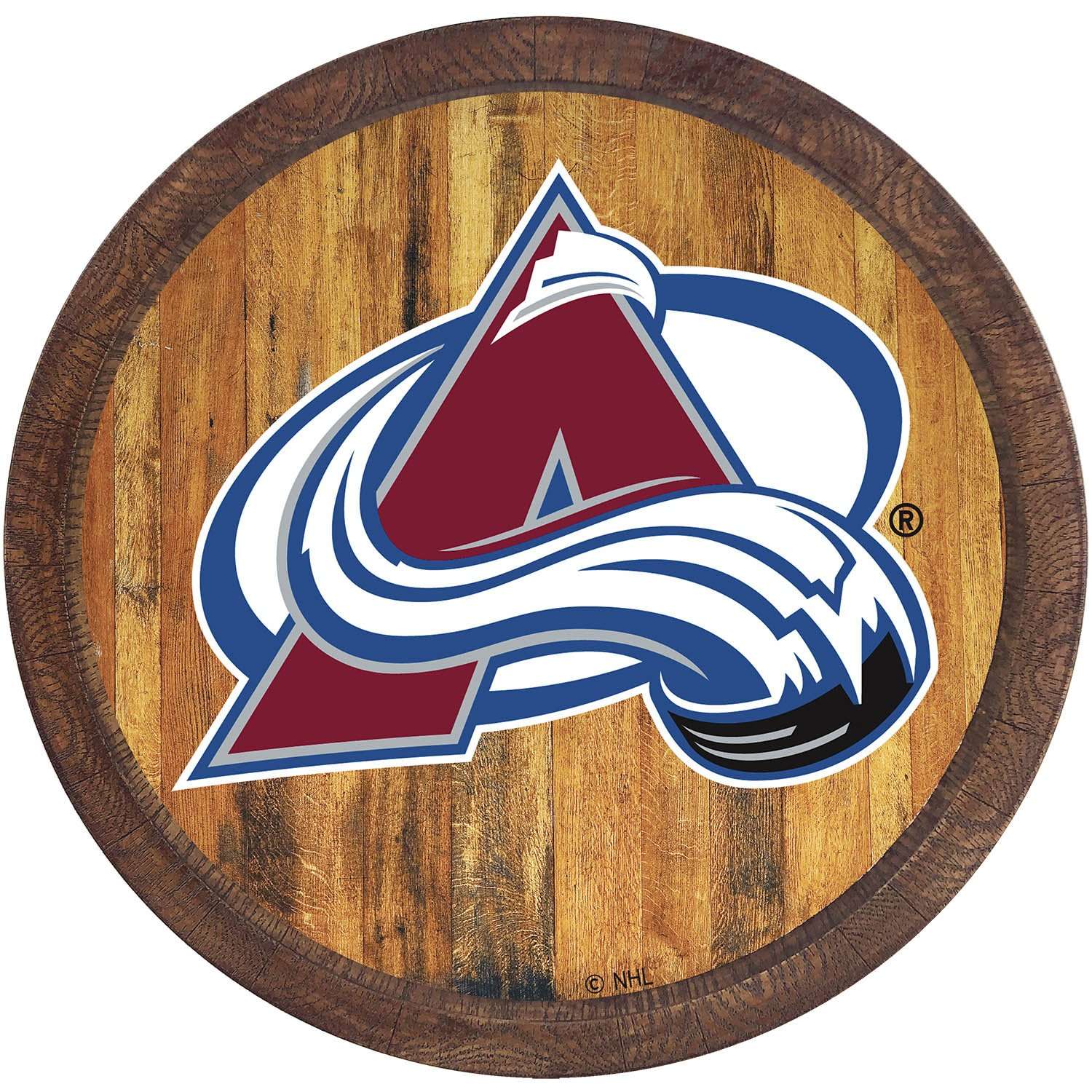 Colorado Avalanche FAUX Barrel Top Sign