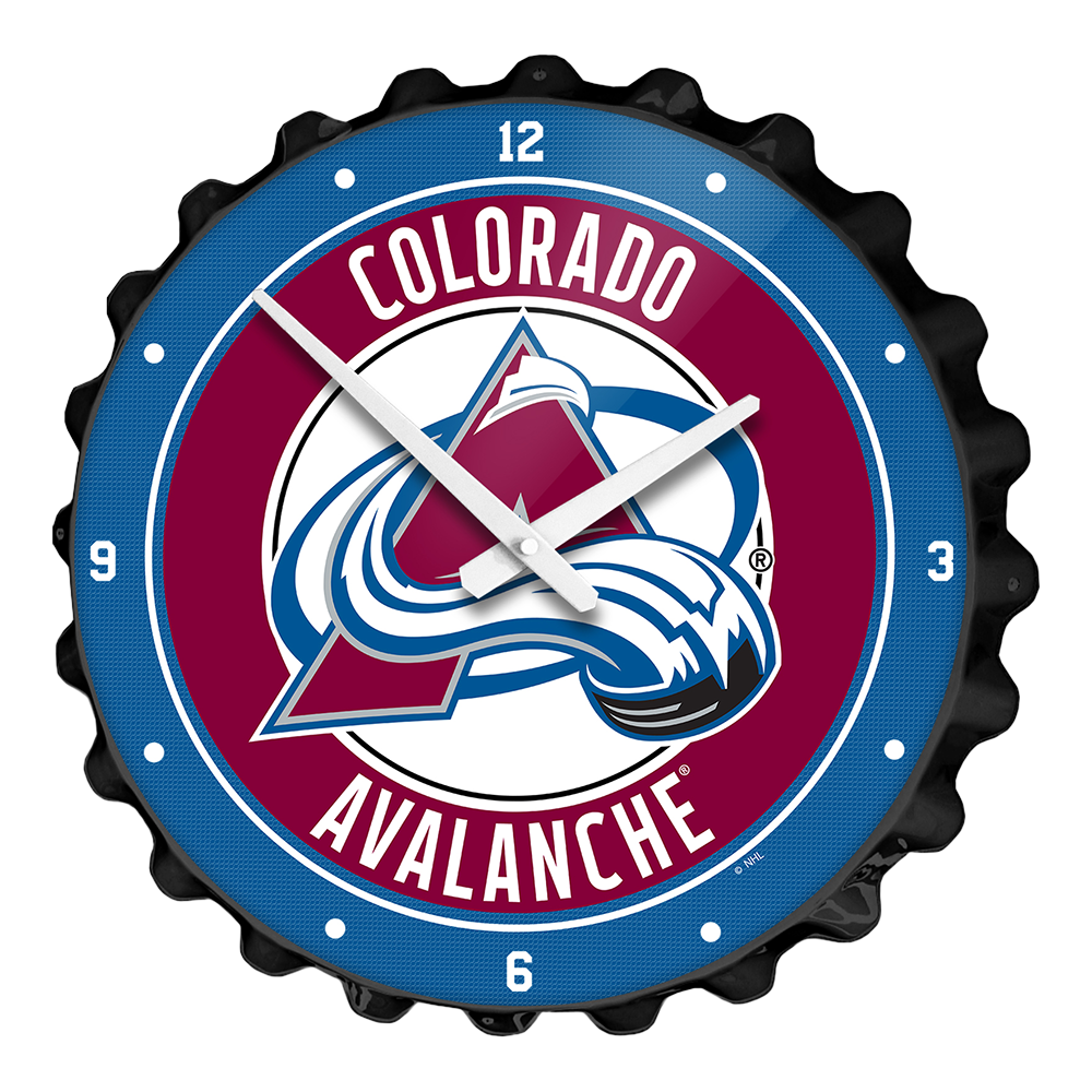 Colorado Avalanche Bottle Cap Wall Clock