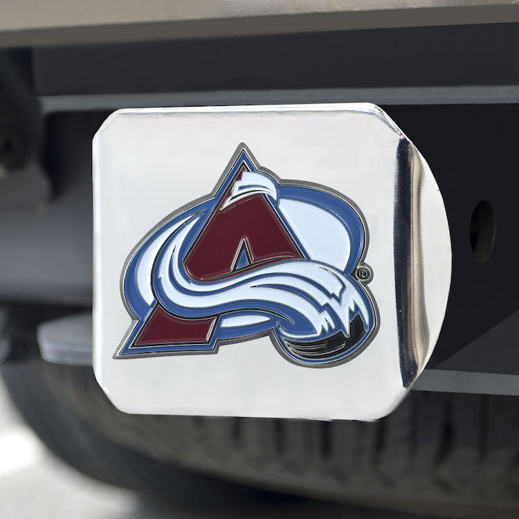 Colorado Avalanche Color Chrome Trailer Hitch Cover