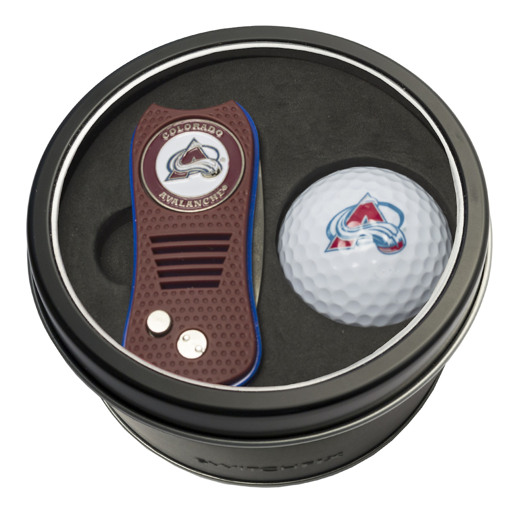 Colorado Avalanche Switchblade Divot Tool and Golf Ball Gift Pack