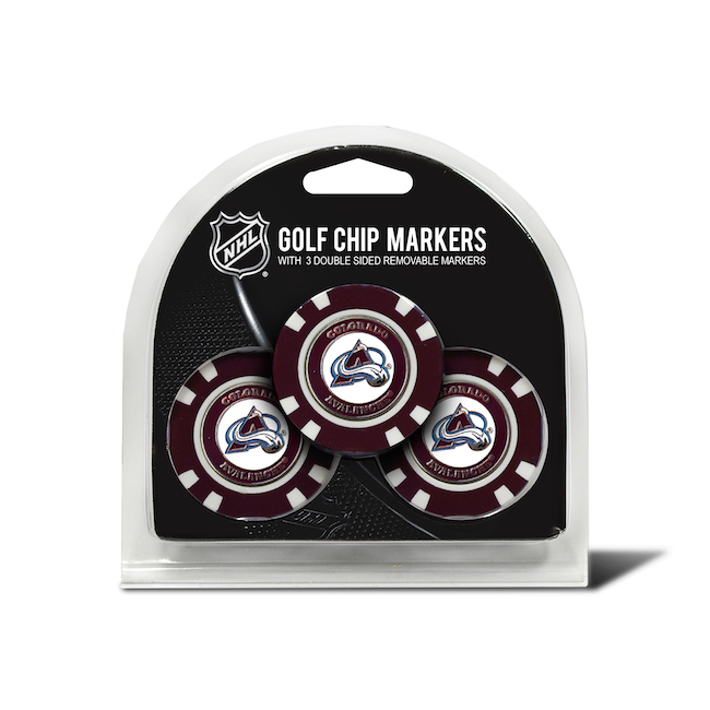 Colorado Avalanche 3 Pack Golf Chips