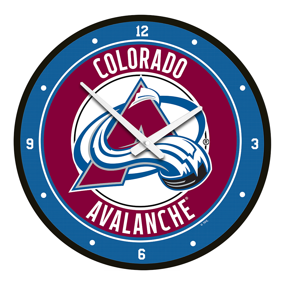 Colorado Avalanche Modern Disc Wall Clock