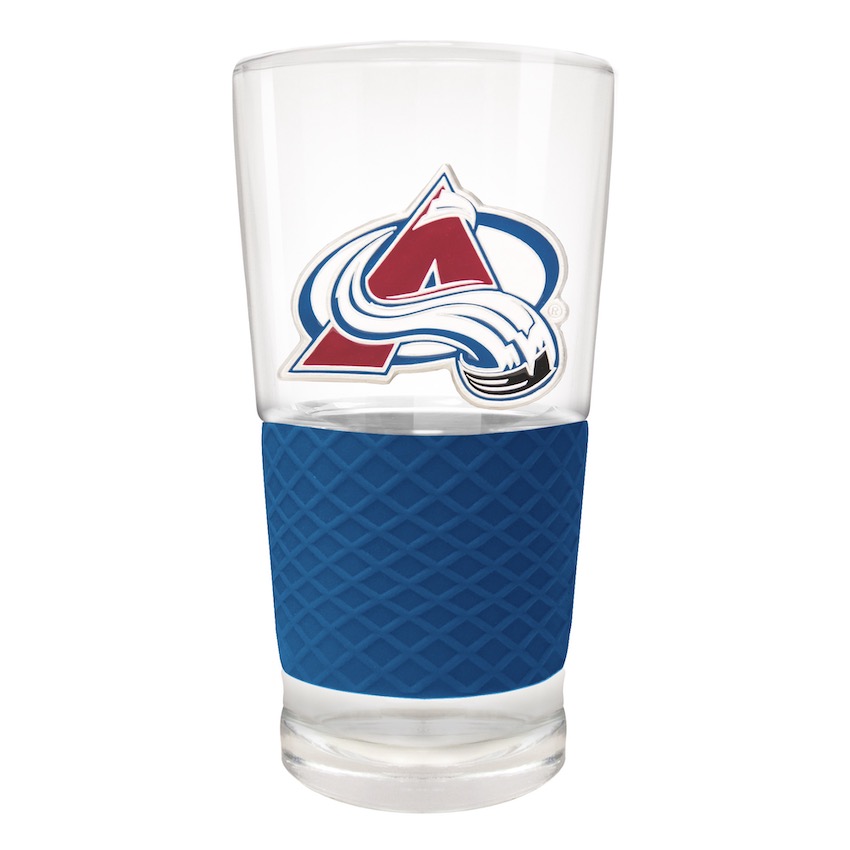 Colorado Avalanche 22 oz Pilsner Glass with Silicone Grip