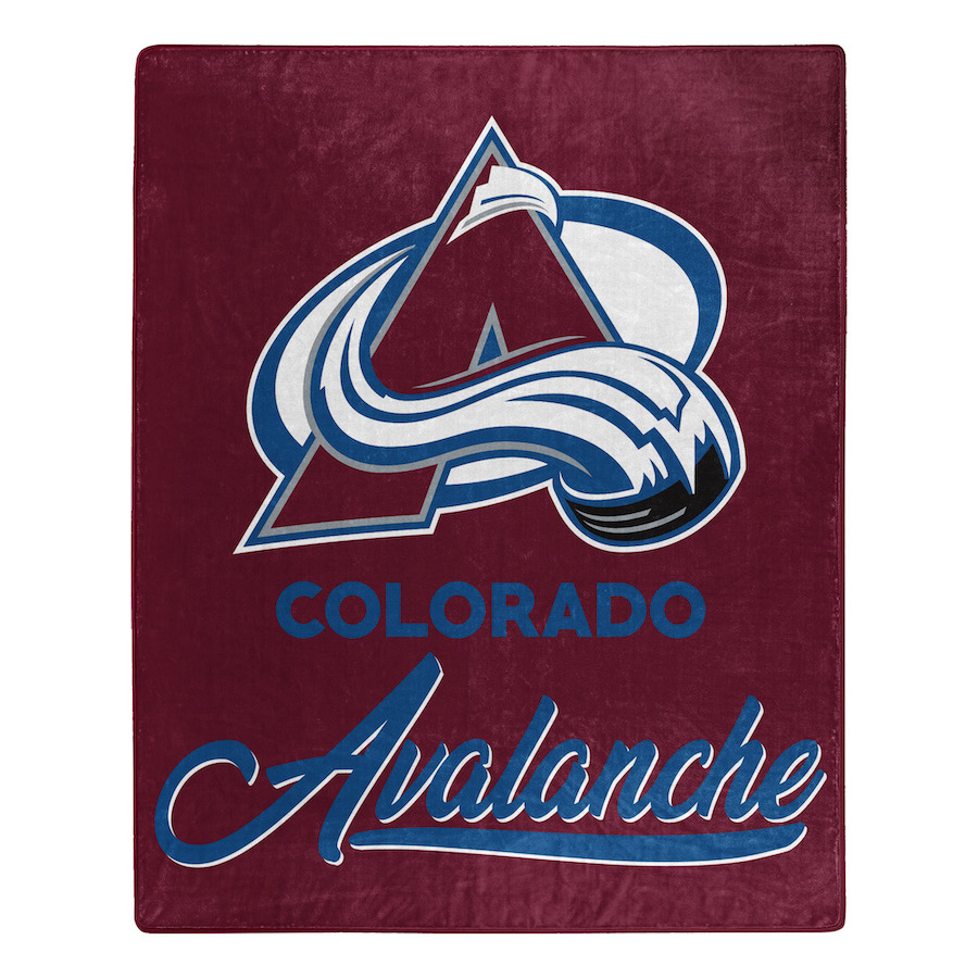 Colorado Avalanche Plush Fleece Raschel Blanket 50 x 60