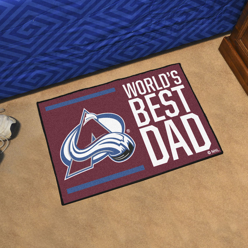 Colorado Avalanche 20 x 30 WORLDS BEST DAD Floor Mat