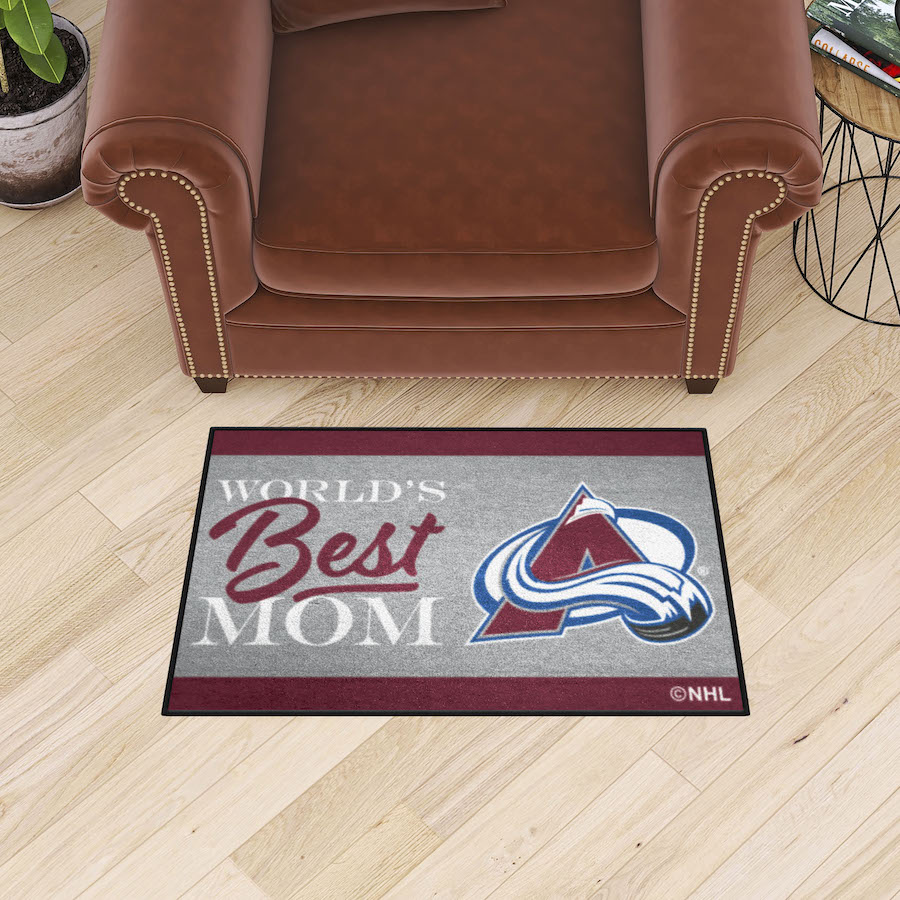 Colorado Avalanche 20 x 30 WORLDS BEST MOM Floor Mat