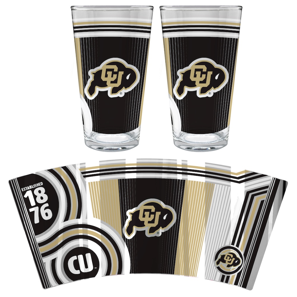 Colorado Buffaloes COOL VIBES 2 pc Pint Glass Set