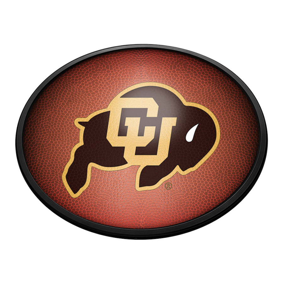 Colorado Buffaloes PIGSKIN Slimline LED Wall Sign ~ OVAL