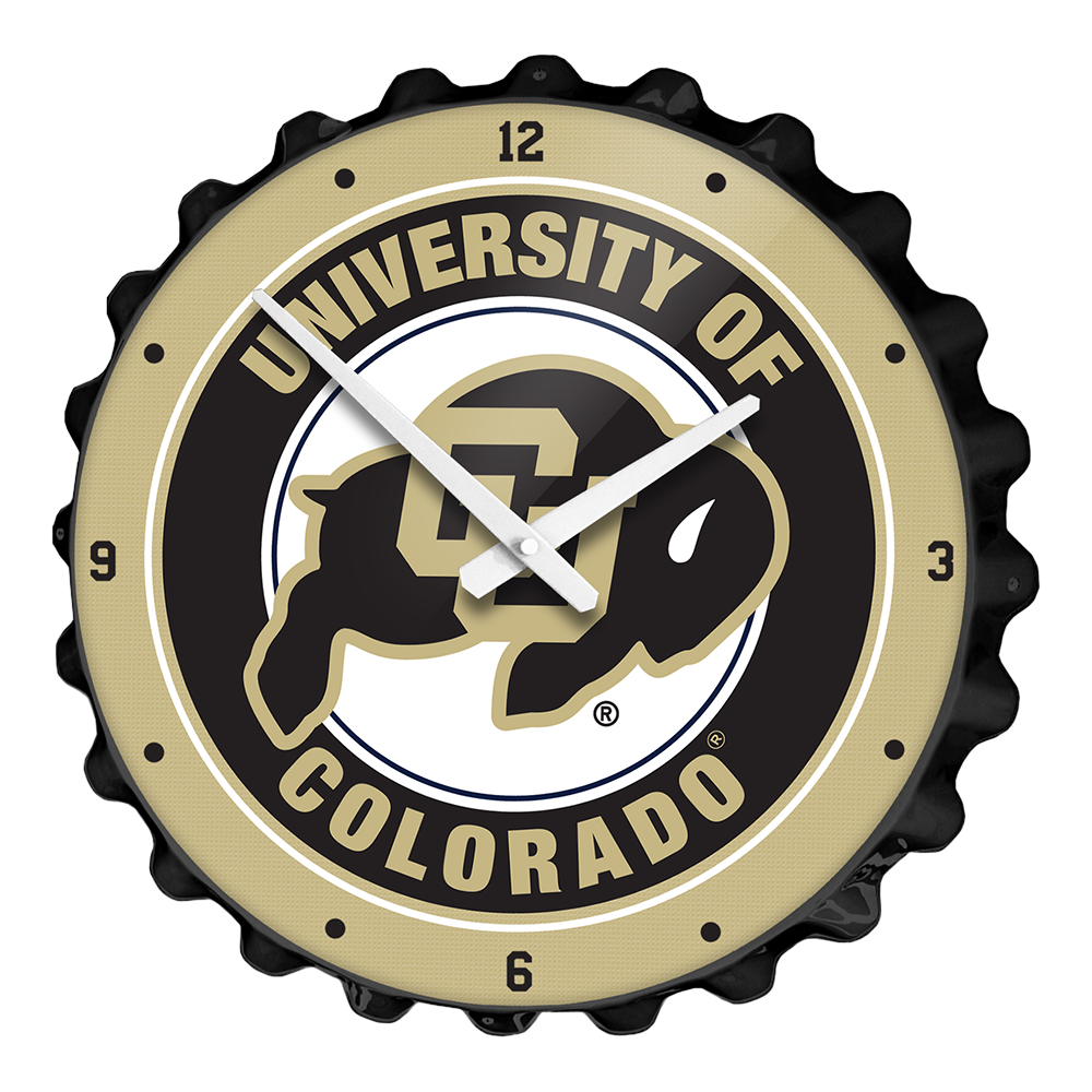 Colorado Buffaloes Bottle Cap Wall Clock