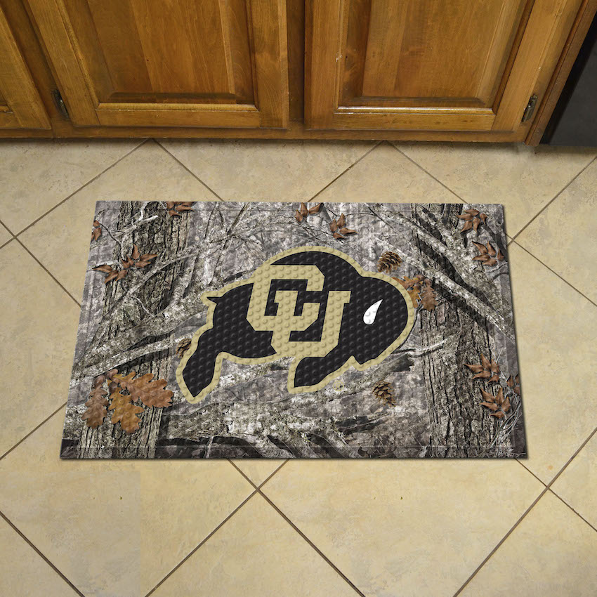 Colorado Buffaloes Camo Style SCRAPER Door Mat