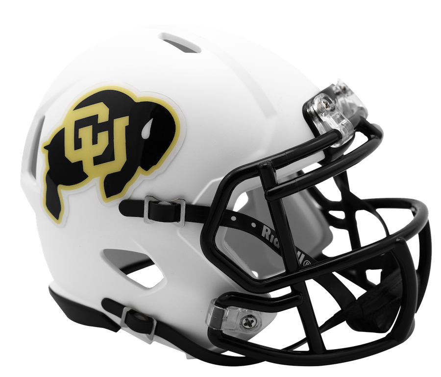 Colorado Buffaloes NCAA Mini SPEED Helmet by Riddell - WHITE