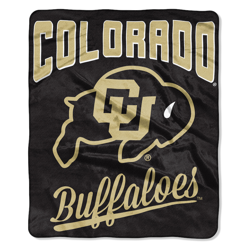 Colorado Buffaloes Plush Fleece Raschel Blanket 50 x 60