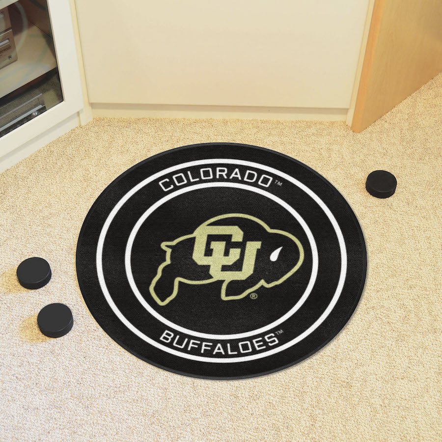 Colorado Buffaloes Round Hockey Puck Mat