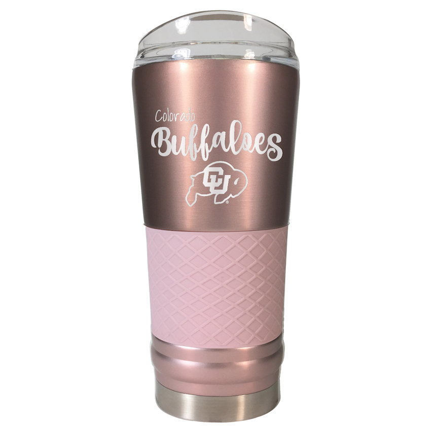 Colorado Buffaloes 24 oz Rose Gold Draft Travel Tumbler