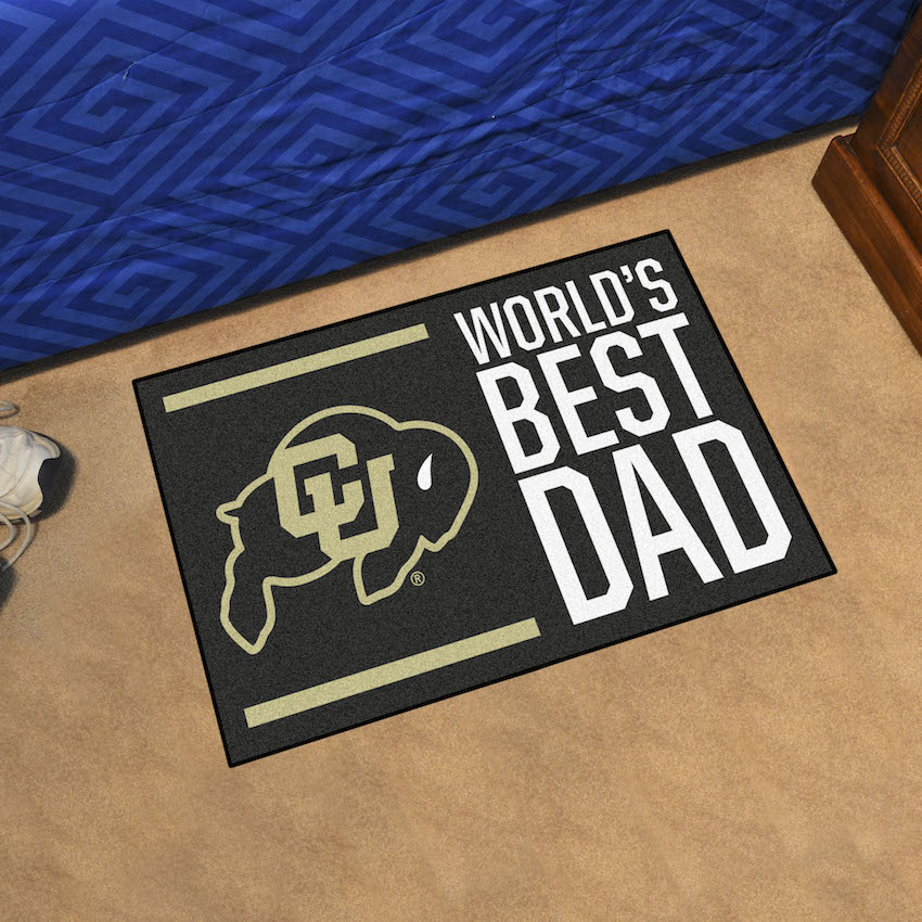 Colorado Buffaloes 20 x 30 WORLDS BEST DAD Floor Mat