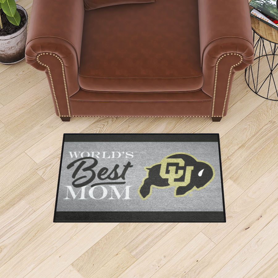 Colorado Buffaloes 20 x 30 WORLDS BEST MOM Floor Mat