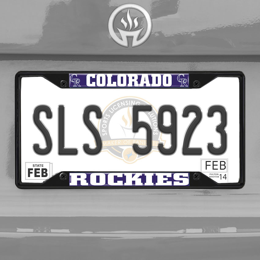 Colorado Rockies Black License Plate Frame