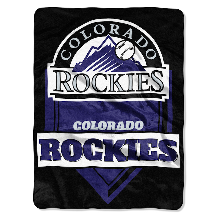 Colorado Rockies Large Plush Fleece HOME PLATE 60 x 80 Blanket