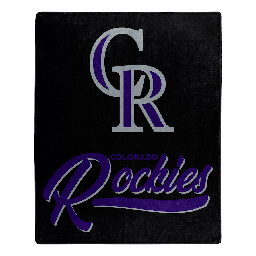 Colorado Rockies Plush Fleece Raschel Blanket 50 x 60